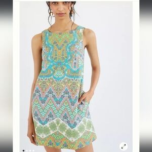 Anthropologie Maeve Abstract Multicolored Tunic Dress